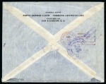 Stamp of Olympics » 1936 Berlin » Vignettes 1936 Printed North German Lloyd airmail cover from El Salvador to Guatemala, showing Olympic vignette imprinted in red