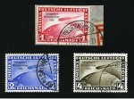 Stamp of Germany » German Empire 1933 Zeppelin Chicagofahrt used set of three
