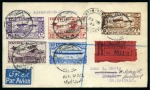 Stamp of Egypt » Commemoratives 1933 (Dec 20) First day cover with the International Aviation Congress set of 5