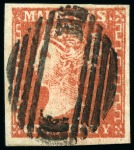 Stamp of Mauritius » 1859 Dardenne Issue (SG 41-44) 1859 Dardenne 1d. red with good to very good margins, used