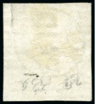 Stamp of Mauritius » 1859 Dardenne Issue (SG 41-44) 1859 Dardenne 2d. blue, position 64 showing cut transfer at lower left, used with good margins, neat "PAID" circle cancel