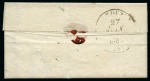 Stamp of Mauritius » Pre-Stamp & Stampless Postal History 1834 (Mar 21) Entire from Port Louis to France with "COL. / POST OFFICE / MAURITIUS" oval hs