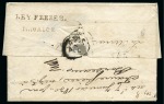 Stamp of Mauritius » Pre-Stamp & Stampless Postal History 1830 (Sep 11) Entire from Mauritius with sender's cachet "REY FRERES. / MAURICE" on reverse, sent to France with oval "1D."