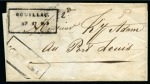 Stamp of Mauritius » Pre-Stamp & Stampless Postal History 1848 (Apr 27) Wrapper posted in Souillac to Port Louis with framed "SOUILLAC" ds (type IIB-2) and "INLAND" hs