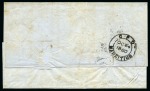 Stamp of Mauritius » Pre-Stamp & Stampless Postal History 1860 (Aug 28) Entire from Madras to Mauritius with "Late Received" hs