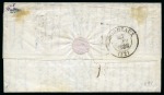 Stamp of Mauritius » Pre-Stamp & Stampless Postal History 1838 (April 28) Lettersheet from St. Denis, Reunion, to France with "L'AGENT / FRANCAIS / MAURICE" forwarding agents cachet