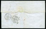 Stamp of Mauritius » Pre-Stamp & Stampless Postal History 1854 (Feb 11) Wrapper from Mauritius to France with "ENVOYÉ PAR / JULIEN GONNET / MAURITIUS" commercial cachet