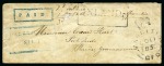 Stamp of Mauritius » Pre-Stamp & Stampless Postal History 1852 (Nov 10) Envelope from Mahébourg to Port Louis with blue "PAID" and Mahébourg boxed ds
