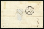 Stamp of Mauritius » Pre-Stamp & Stampless Postal History 1817 (Oct 21) Wrapper to England with two strikes of the "MAURITIUS / PACKET LETTER" unframed oval ds
