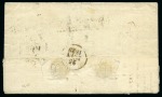 Stamp of Mauritius » Pre-Stamp & Stampless Postal History 1829 (Feb 18) Entire from Mauritius to France with "MAURITIUS / POST OFFICE" hs