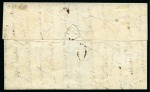 Stamp of Mauritius » Pre-Stamp & Stampless Postal History 1817 (Mar 20) Wrapper from Port Louis to France with fine strike of the oval "PORT LOUIS / POST PAID" hs