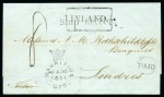 Stamp of Mauritius » Pre-Stamp & Stampless Postal History 1851 (Feb 11) Wrapper sent internally to Port Louis for shipping to England, struck with "Ship Letter" hs