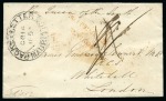 Stamp of Mauritius » Pre-Stamp & Stampless Postal History 1852-53 Pair of covers from Mauritius via the Cape to England with instructional handstamps