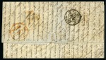 Stamp of Mauritius » Pre-Stamp & Stampless Postal History 1853 (Nov 15) Entire from Souillac to France with Souillac boxed ds