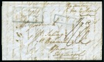 Stamp of Mauritius » Pre-Stamp & Stampless Postal History 1850 (Dec 13) Entire from Mahébourg to England