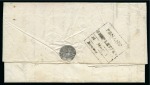 Stamp of Mauritius » Pre-Stamp & Stampless Postal History 1840 Entire carried privately from Mauritius, endorsed "p Mary Mallaby" to Calcutta, then forwarded to Singapore with a "PENANG / SHIP LETTER" boxed ds 