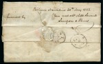 Stamp of Mauritius » Pre-Stamp & Stampless Postal History 1823 Entire from India to England "via Mauritius" with ms notation on reverse "Forwarded by Your most obdt noble servants / Sampson & Prince"
