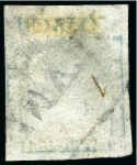 Stamp of Mauritius » 1848-59 Post Paid Issue » Latest Impressions (SG 23-25) 1856-58 Post Paid 2d blue, position 3,  cancelled by framed 'INLAND' hs