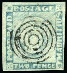 Stamp of Mauritius » 1848-59 Post Paid Issue » Worn Impressions (SG 16-22) 1855-58 Post Paid 2d blue, position 2, used