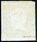 Stamp of Mauritius » 1848-59 Post Paid Issue » Intermediate Impressions (SG 10-15) 1854-57 Post Paid, 2d blue, position 7, exhibiting the famous 'PENOE' for 'PENCE' error