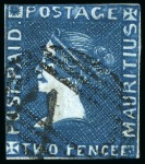 Stamp of Mauritius » 1859 Sherwin Issue (SG 40) 1859 Sherwin 2d. deep blue, position 4, used