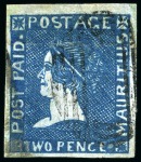 Stamp of Mauritius » 1859 Sherwin Issue (SG 40) 1859 Sherwin 2d. deep blue, position 6, used