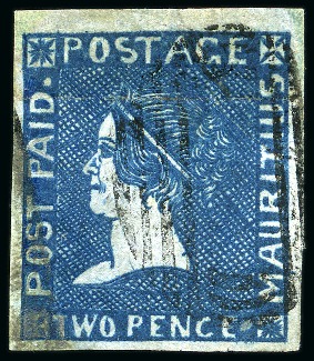Stamp of Mauritius » 1859 Sherwin Issue (SG 40) 1859 Sherwin 2d. deep blue, position 6, used