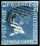 Stamp of Mauritius » 1859 Sherwin Issue (SG 40) 1859 Sherwin 2d. deep blue, position 9, used