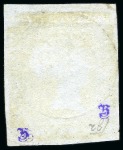Stamp of Mauritius » 1848-59 Post Paid Issue » Worn Impressions (SG 16-22) 1857-59 1d. red on bluish, position 6, used with "14" numeral of Plaine Magnan