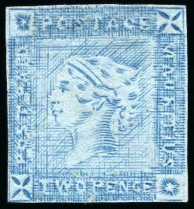 Stamp of Mauritius » 1859 Lapirot Issue » Worn Impressions (SG 39) 1859 Lapirot 2d. blue, position 6, unused without gum