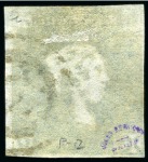 Stamp of Mauritius » 1859 Lapirot Issue » Early Impressions (SG 36-37) 1859 Lapirot 2d. deep blue, position 2, used with "16" numeral of Eastern Suburb