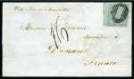 Stamp of Mauritius » 1859 Lapirot Issue » Worn Impressions (SG 39) 1859 Lapirot 2d. blue, position 3, on cover to France