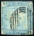 Stamp of Mauritius » 1859 Lapirot Issue » Intermediate Impressions (SG 38) 1859 Lapirot 2d. blue, complete plate reconstruction 