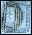 Stamp of Mauritius » 1859 Lapirot Issue » Intermediate Impressions (SG 38) 1859 Lapirot 2d. blue, complete plate reconstruction 