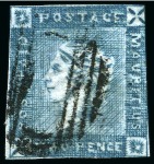 Stamp of Mauritius » 1859 Lapirot Issue » Intermediate Impressions (SG 38) 1859 Lapirot 2d. blue, complete plate reconstruction 