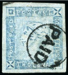 Stamp of Mauritius » 1859 Lapirot Issue » Worn Impressions (SG 39) 1859 Lapirot 2d. blue, complete plate reconstruction