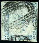 Stamp of Mauritius » 1859 Lapirot Issue » Worn Impressions (SG 39) 1859 Lapirot 2d. blue, complete plate reconstruction