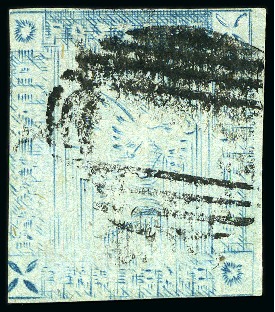 Stamp of Mauritius » 1859 Lapirot Issue » Worn Impressions (SG 39) 1859 Lapirot 2d. blue, complete plate reconstruction