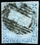 Stamp of Mauritius » 1859 Lapirot Issue » Worn Impressions (SG 39) 1859 Lapirot 2d. blue, complete plate reconstruction