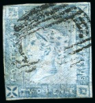 Stamp of Mauritius » 1859 Lapirot Issue » Worn Impressions (SG 39) 1859 Lapirot 2d. blue, complete plate reconstruction