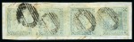 Stamp of Mauritius » 1859 Lapirot Issue » Worn Impressions (SG 39) 1859 Lapirot 2d. blue, strip of four, positions 5-8