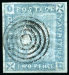 Stamp of Mauritius » 1859 Lapirot Issue » Worn Impressions (SG 39) 1859 Lapirot 2d. intermediate and worn impressions, four examples