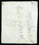 Stamp of Mauritius » 1859 Lapirot Issue » Worn Impressions (SG 39) 1859 Lapirot 2d. blue on bluish, partial plate reconstruction of 11 stamps