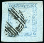 Stamp of Mauritius » 1859 Lapirot Issue » Worn Impressions (SG 39) 1859 Lapirot 2d. blue on bluish, partial plate reconstruction of 11 stamps