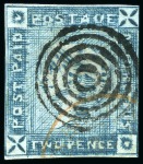 Stamp of Mauritius » 1859 Lapirot Issue » Intermediate Impressions (SG 38) 1859 Lapirot 2d. blue, partial plate reconstruction of 10