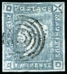 Stamp of Mauritius » 1859 Lapirot Issue » Intermediate Impressions (SG 38) 1859 Lapirot 2d. blue, partial plate reconstruction of 10