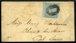 Stamp of Mauritius » 1859 Lapirot Issue » Worn Impressions (SG 39) 1859 Lapirot 2d. blue, position 10, on an extremely rare inland cover