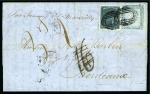 Stamp of Mauritius » 1859 Lapirot Issue » Worn Impressions (SG 39) 1859 Lapirot 2d. blue, position 1, ample to large margins, in combination with a large margined 1859-61 Britannia 6d. blue