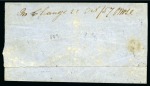 Stamp of Mauritius » 1848-59 Post Paid Issue » Latest Impressions (SG 23-25) 1856-58 Post Paid 2d. blue, position 2, paying the 2d village to Port Louis on folded cover