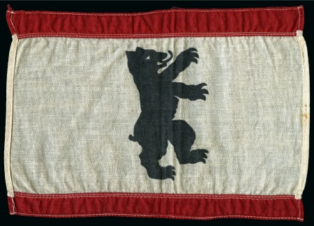 Stamp of Olympics » 1936 Berlin » Other Memorabilia Berlin Bear flag, 284x190mm, cotton with black printed bear